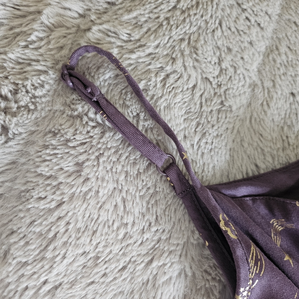 Boden Plum Purple & Gold Celestial Space Graphic Jumpsuit Girls Size 11/12 - Picture 3 of 5